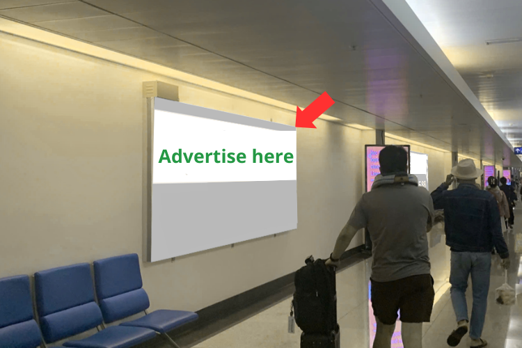 20 Panel Horizontal Light Box Billboard at Tan Son Nhat International Airport, Tan Son Hoa Ward, Ho Chi Minh City (T2 Station - hallway heading towards the check-in area)