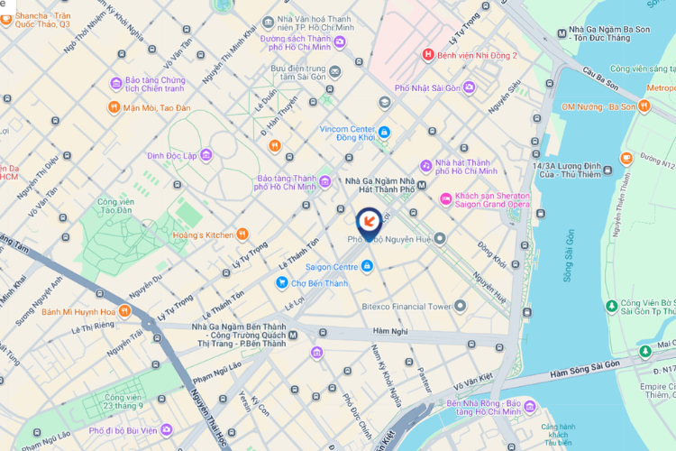 Map - Vertical LED Screen Billboard at Le Loi - Paster Intersection, Ben Thanh Ward, Ho Chi Minh City