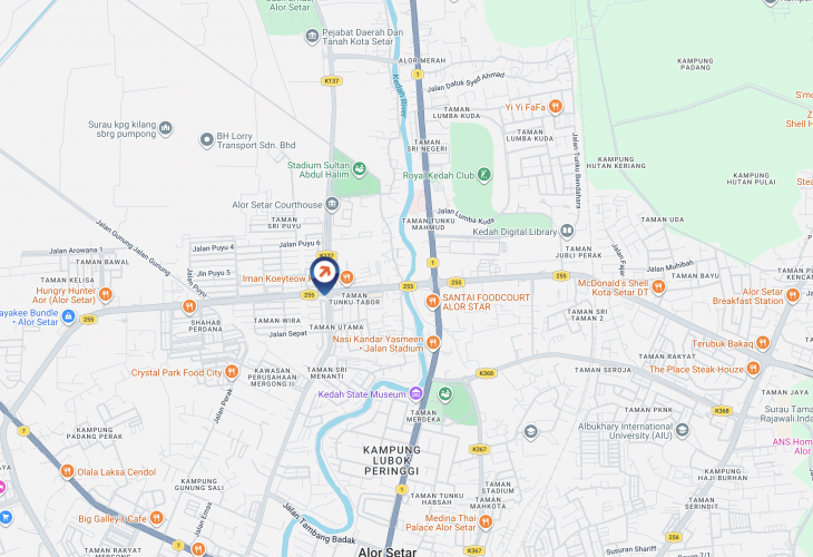 Map - Vertical Digital Screen Billboard at Jalan Gangsa / Sultanah Bahiyah Highway, Alor Setar, Kedah