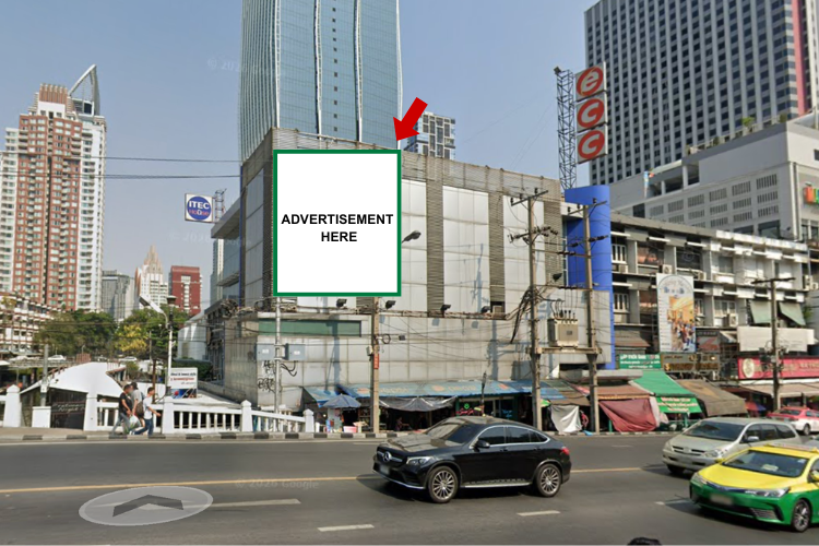 1 Panel Horizontal Static Billboard at Opposit of Central World, Bangkok